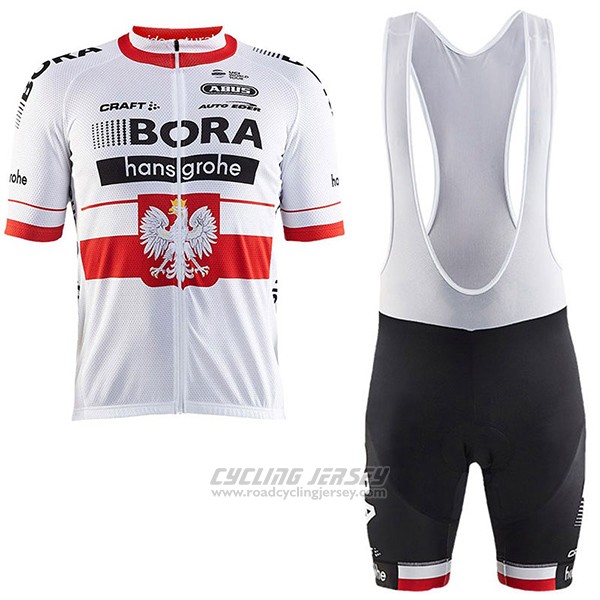2017 Cycling Jersey Bora Champion Poland Short Sleeve and Bib Short